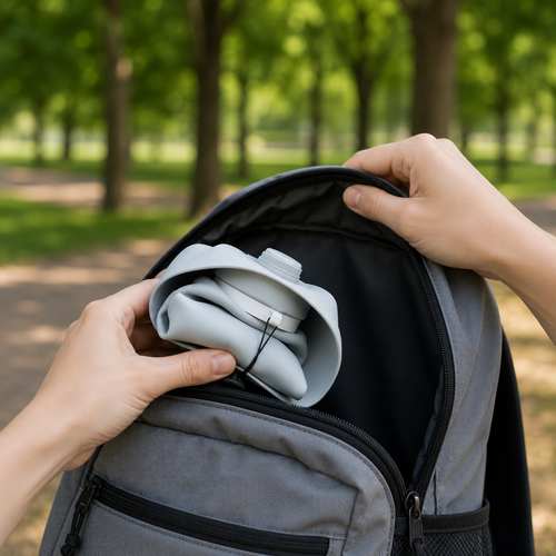 On-the-Go Dog Water Bottle with Foldable Bowl